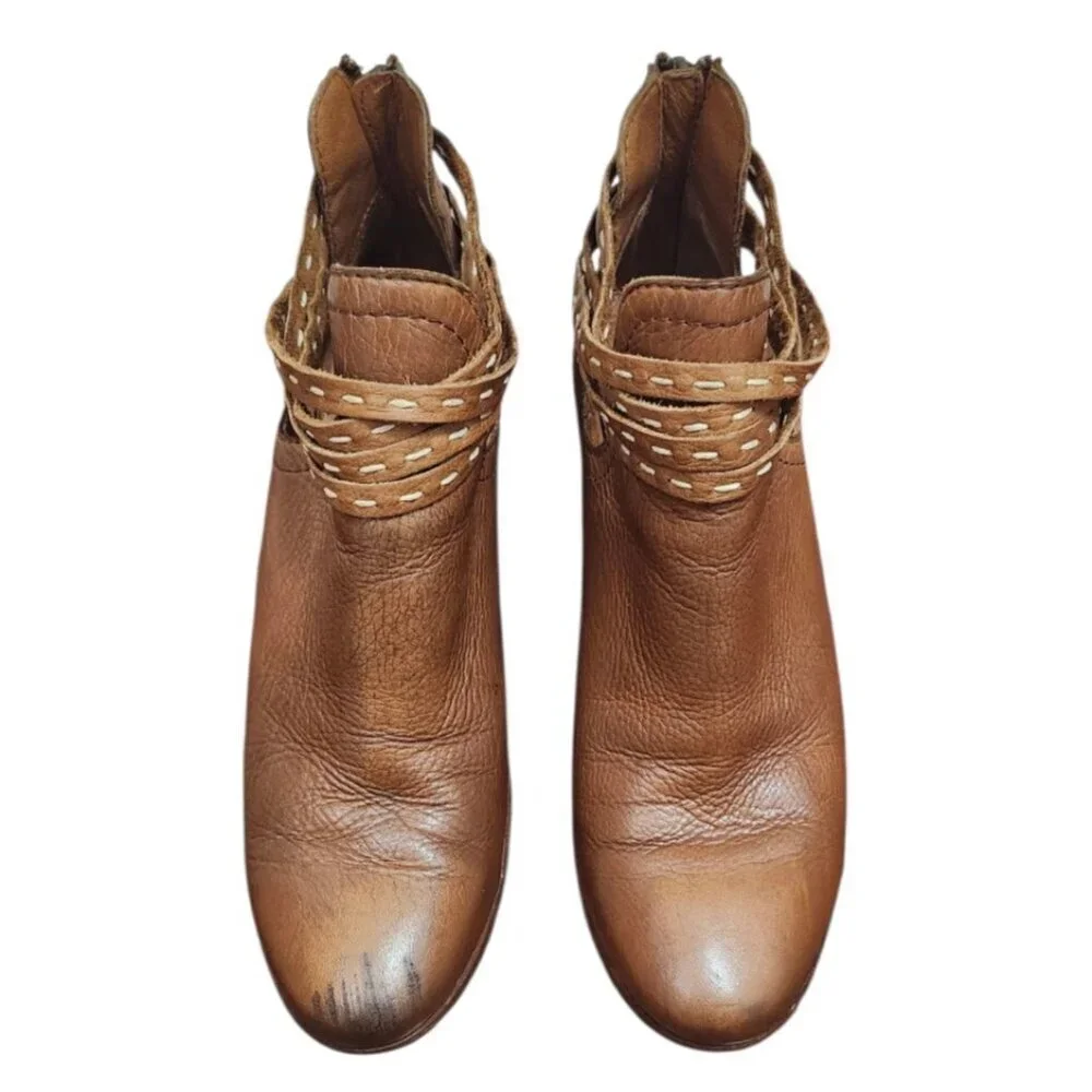 Frye Womens Naomi Pickstitch Shootie Ankle Bootie Size 7.5 Whiskey Boho Rodeo - Picture 4 of 13